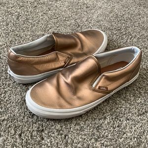 Men’s Metallic Slip On Vans